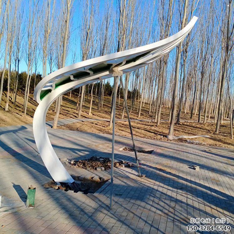 樹葉雕塑優選，陸地擺件，彩繪仿真樹葉雕塑供給