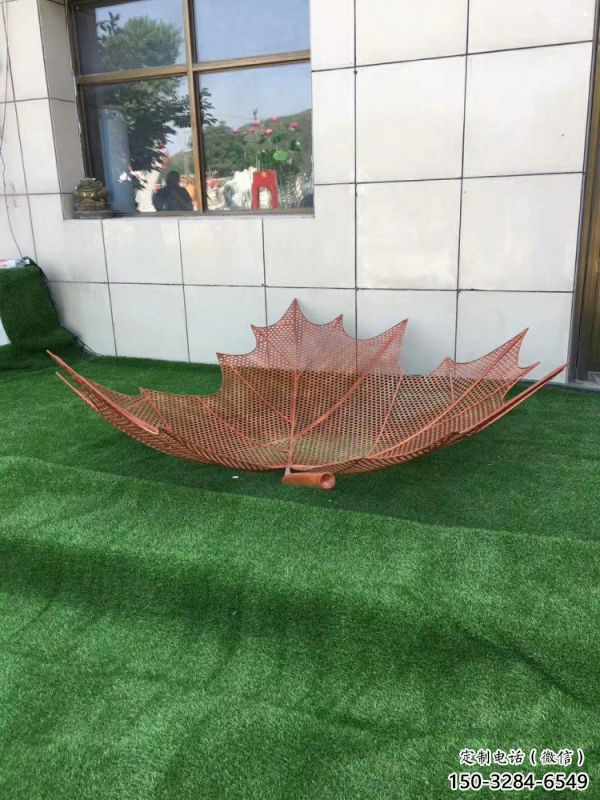 鏤空樹葉雕塑系列，小區雕塑，鐵藝樹葉雕塑定做廠家