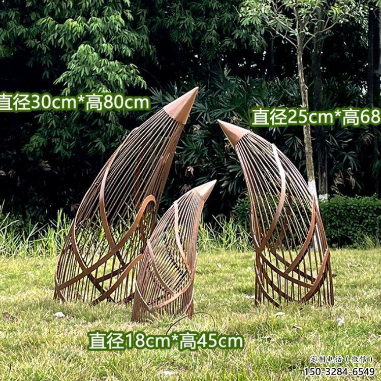 鏤空竹筍雕塑批發(fā)，廣場系列，不銹鋼竹筍雕塑優(yōu)選