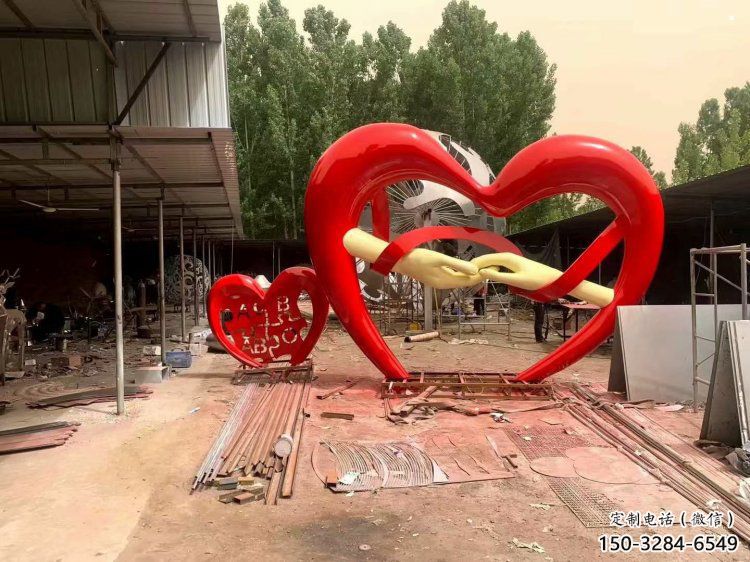 愛(ài)心雕塑供需，標(biāo)識(shí)雕塑，景觀(guān)烤漆愛(ài)心雕塑制造商