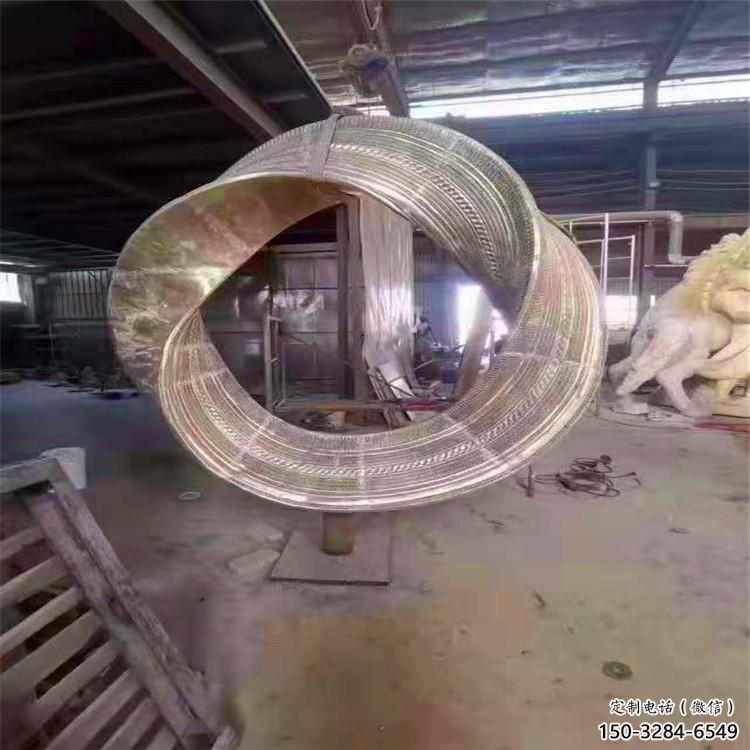 雙環(huán)雕塑供需，標識雕塑，不銹鋼雙環(huán)雕塑制造商