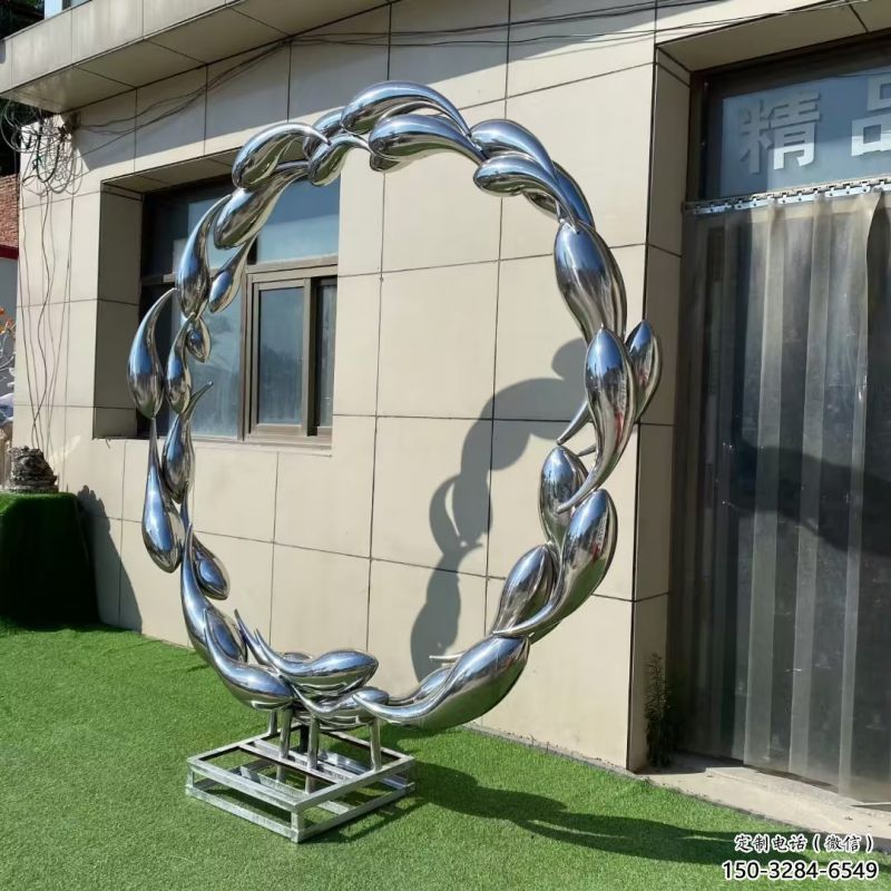 金魚雕塑專供，露天雕塑，圓環金魚雕塑景觀選用