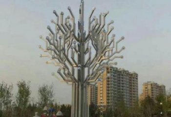 風鈴樹雕塑定制，小區(qū)擺件，不銹鋼風鈴樹雕塑服務商