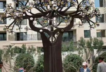 風鈴樹雕塑服務商，街景小品，不銹鋼風鈴樹雕塑服務商
