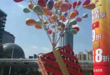 氣球樹雕塑定價，景區(qū)雕塑，玻璃鋼氣球樹雕塑生產(chǎn)商