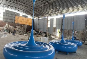 水滴雕塑觀賞型，街景小品，烤漆水滴雕塑常用