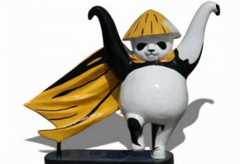 地產(chǎn)熊貓雕塑定做，城區(qū)小品，景觀彩繪熊貓雕塑定價(jià)