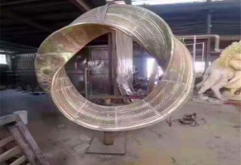 雙環(huán)雕塑供需，標(biāo)識(shí)雕塑，不銹鋼雙環(huán)雕塑制造商