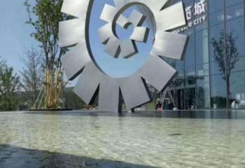 烤漆圓環(huán)雕塑制造商，室外軟裝，燈光圓環(huán)雕塑制作承接