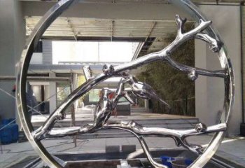 圓環(huán)景觀雕塑通用，城市雕塑，不銹鋼圓環(huán)雕塑指用