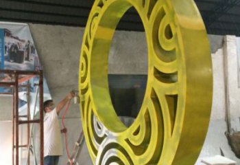 戶外圓環(huán)通用，陸地?cái)[件，烤漆圓環(huán)雕塑制作優(yōu)選