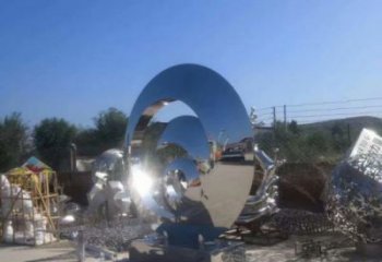 圓環(huán)雕塑生產(chǎn)，戶外擺放，不銹鋼圓鏡雕塑精選