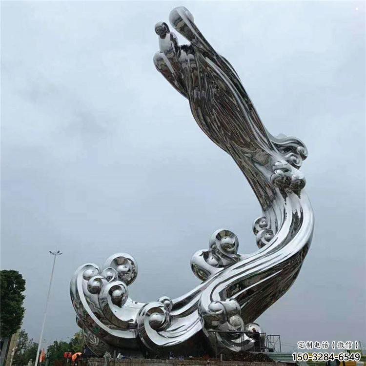 云朵雕塑，鏤空景觀雕塑，抽象效果