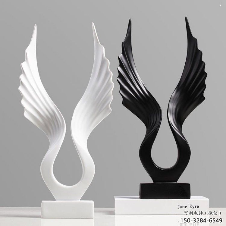 景區翅膀雕塑，公園歐式雕塑，鐵藝材質