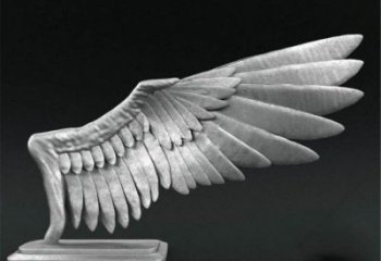 現代鳥翅雕塑定制，中式工藝，不銹鋼鳥翅雕塑造型優價