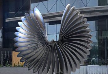 藝術鳥翅雕塑承接，景區案例，不銹鋼鳥翅雕塑定制