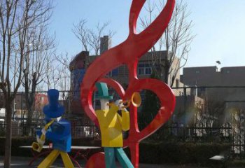 音樂(lè)符號(hào)雕塑預(yù)定，校園雕塑，花園音樂(lè)雕塑承接