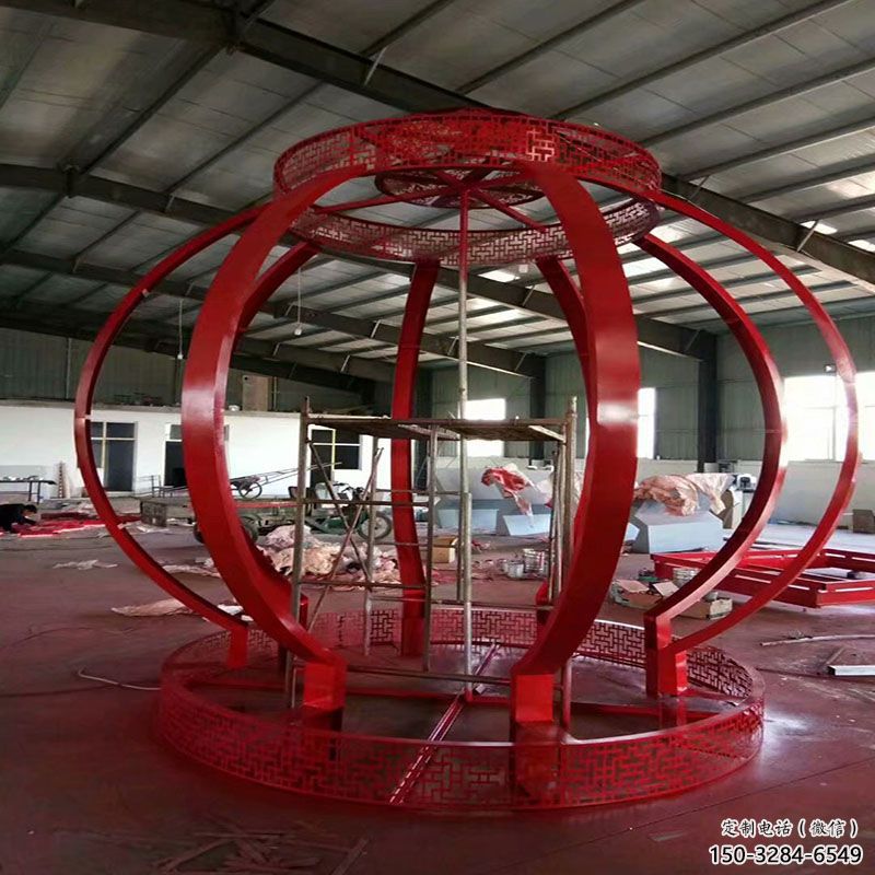 銅陵景觀燈籠雕塑優選，陸地擺件，園林不銹鋼燈籠雕塑供應