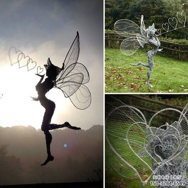 張掖小精靈雕塑，抽象卡通雕塑，美陳人物擺件