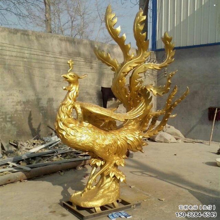 汕尾鳳凰雕塑廠家，鍛造工藝，銅鳳凰雕塑廠家承接