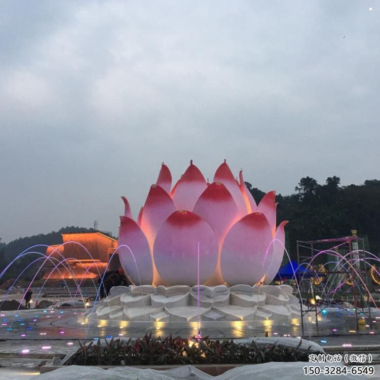 陽江蓮花雕塑廠家，景區雕塑，水景蓮花噴泉雕塑精選