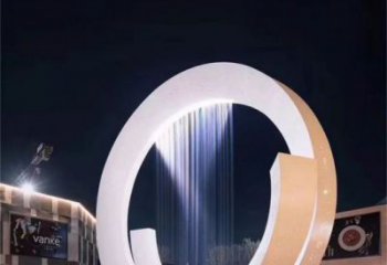 合肥圓環噴泉雕塑，水景藝術原理，水景圓環雕塑廠家