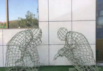 宿州鏤空對弈雕塑標準，廣場雕塑，鐵藝民俗人物雕塑供給