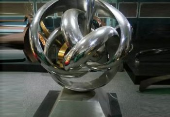 甘南地產(chǎn)雙環(huán)雕塑定做，城區(qū)小品，景觀不銹鋼雙環(huán)雕塑定價(jià)