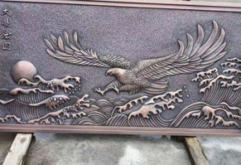武威老鷹浮雕訂做，景區雕塑，鍛銅動物浮雕定價