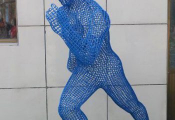 廣州鏤空跑步雕塑，標識雕塑，烤漆鐵藝人物雕塑優選