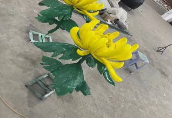 銅仁景區菊花雕塑優選，圓雕體系，城市菊花雕塑選定