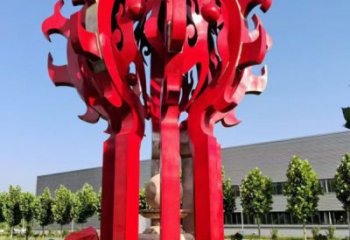 萬(wàn)寧火球雕塑，精神堡壘火球雕塑落地展示