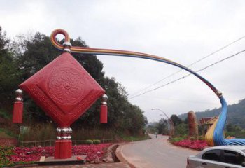 秦皇島街道中國結(jié)雕塑