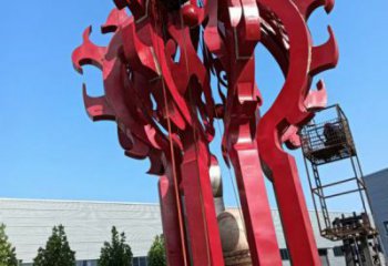 裕華火球雕塑，精神堡壘火球雕塑落地展示