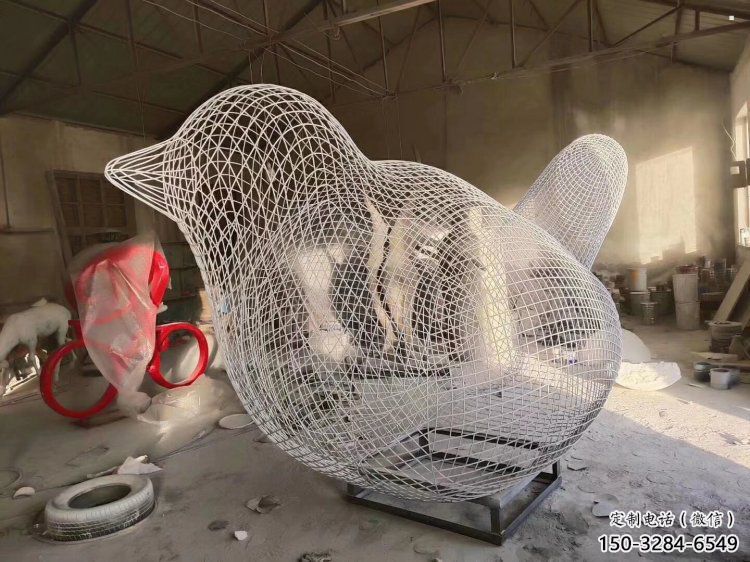 隨州鏤空小鳥雕塑精選，陸地擺件，鐵藝鳥兒雕塑精品