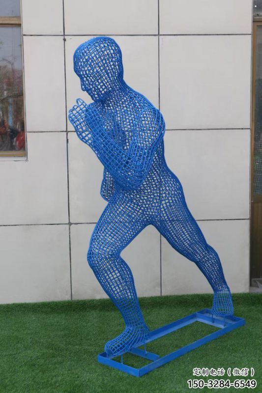 長沙鏤空跑步雕塑，標(biāo)識雕塑，烤漆鐵藝人物雕塑優(yōu)選