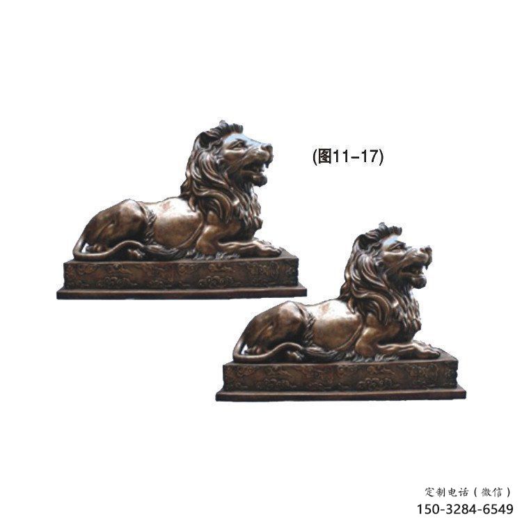 常德公園獅子雕塑供求，景觀雕塑，鑄銅趴獅雕塑優選