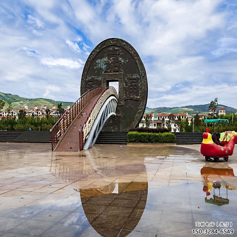 衡陽步行街古幣雕塑