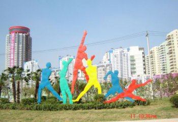 岳陽投籃雕塑，剪影工藝制作，不銹鋼體育人物雕塑