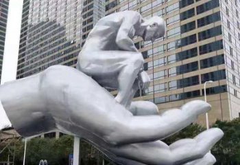 衡陽(yáng)沉思者雕塑，景觀雕塑，手托人物雕塑廠(chǎng)家提供