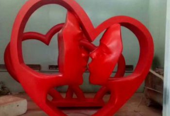白山制造心形人物雕塑供需，鋼管組合，雕塑工程制作供應