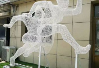 長(zhǎng)春鏤空健兒雕塑制造，校園雕塑，金屬鐵藝人物雕塑展品