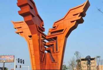 泰州城市精神堡壘雕塑，抽象建筑元素，廣場景觀雕塑小品