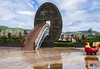 常州步行街古幣雕塑