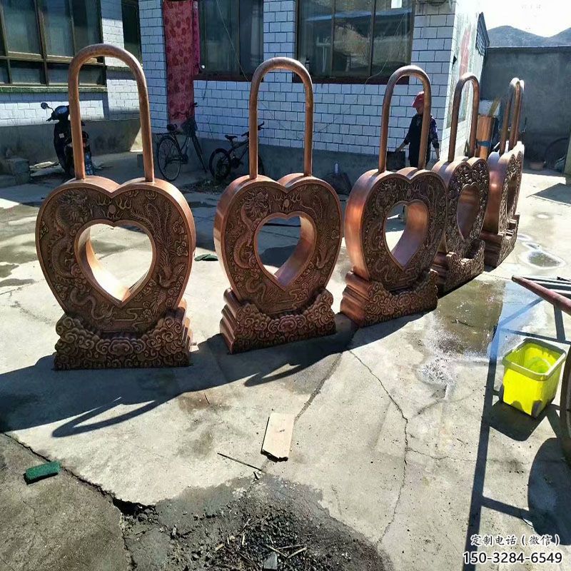 葫蘆島景觀同心鎖雕塑供應，藝術雕塑，現代鎖子雕塑供求