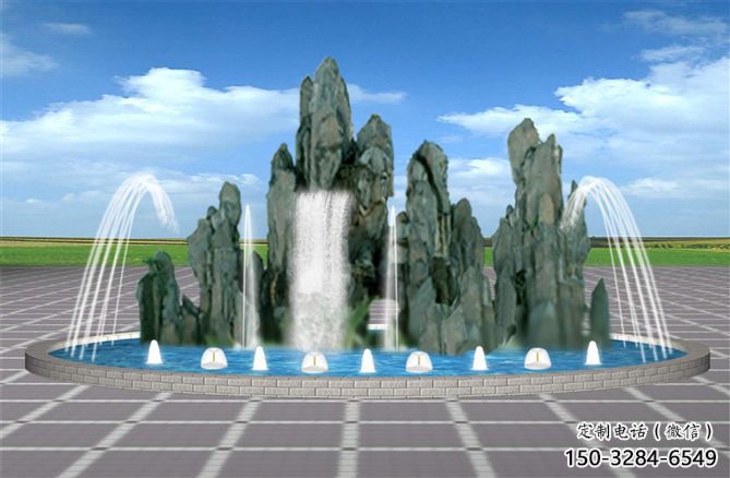 金鳳電影變頻噴泉雕塑，水景噴泉雕塑承接