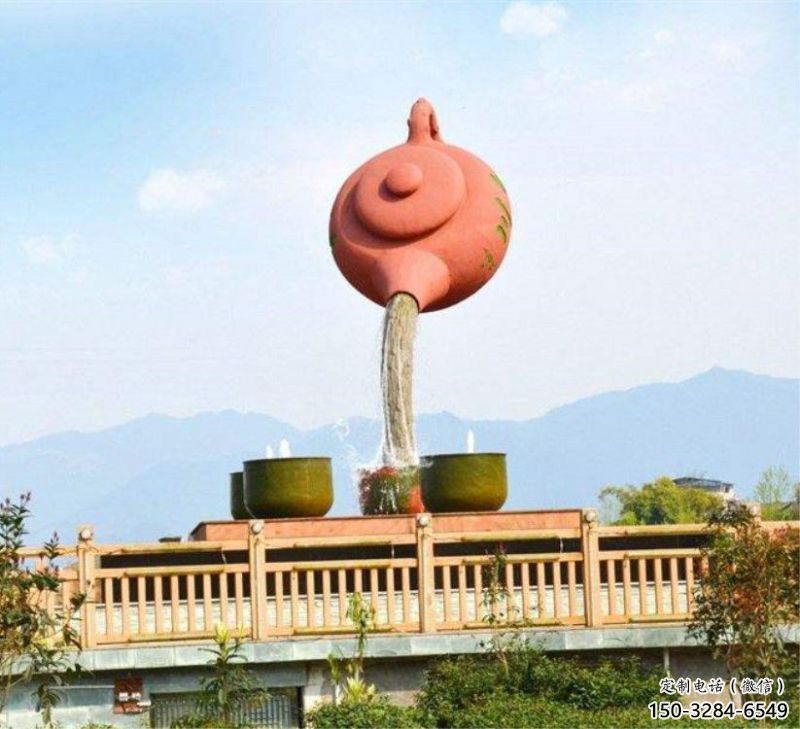 太原公園天壺雕塑工廠，不銹鋼材質，圓雕形式