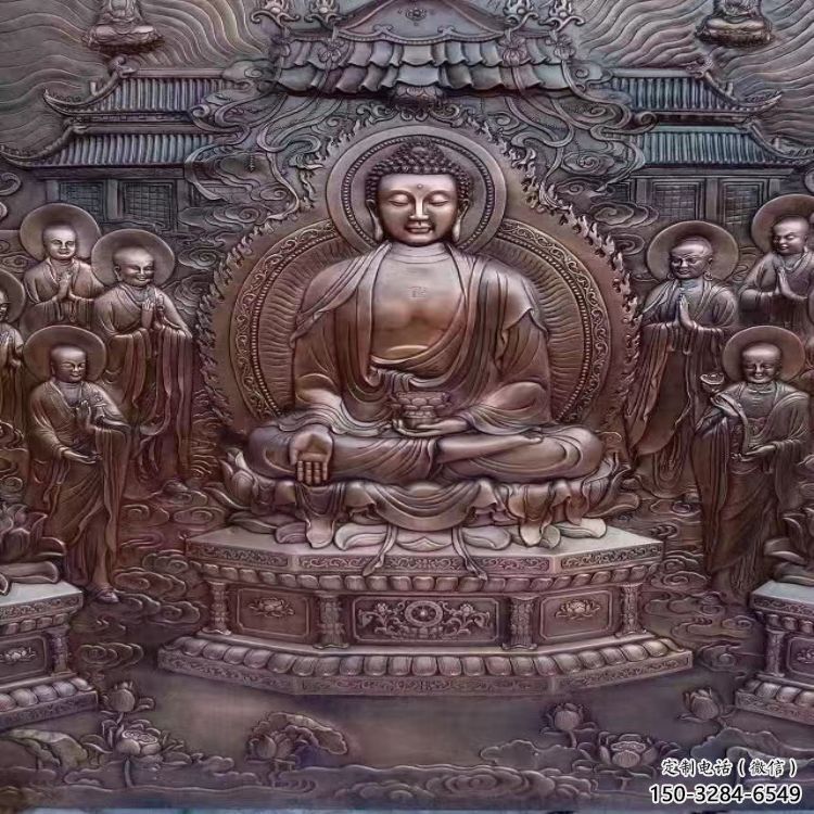 臨汾鍛銅浮雕常用，寺廟景觀，黃銅佛像浮雕生產商