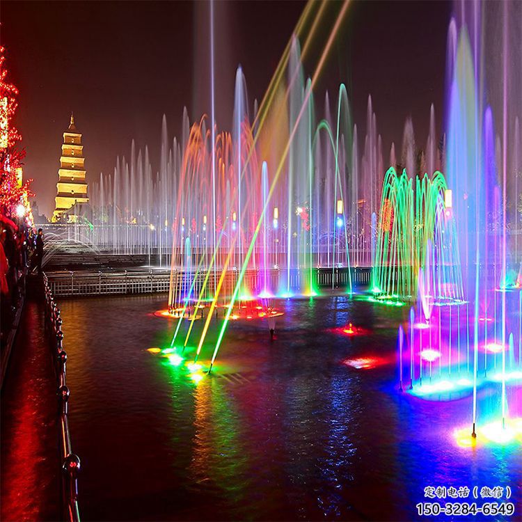 忻州選定噴泉雕塑，燈光數(shù)控效果，水景藝術(shù)雕塑