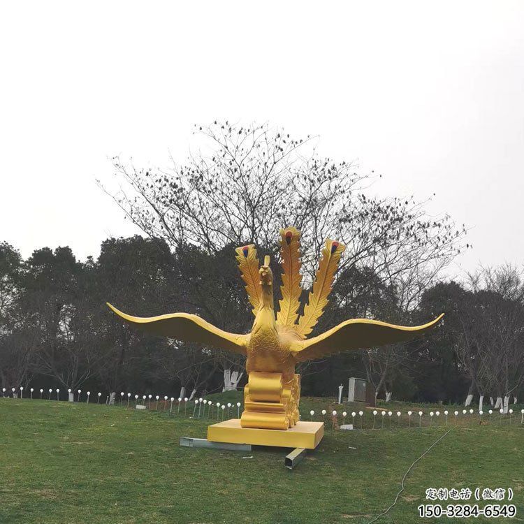 朔州鳳凰雕塑選用，美陳雕塑，鑄銅鳳凰雕塑工藝廠家